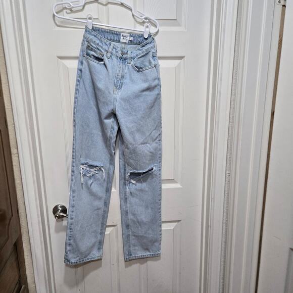 Princess polly jeans womens size 6 blue distressed straight leg light wash denim - Picture 3 of 9